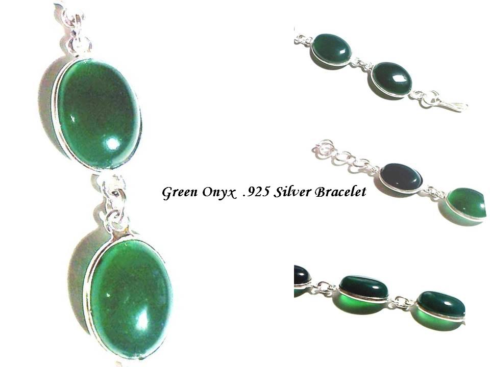 Manufacturers Exporters and Wholesale Suppliers of Green onyx Bracelet Jaipur Rajasthan